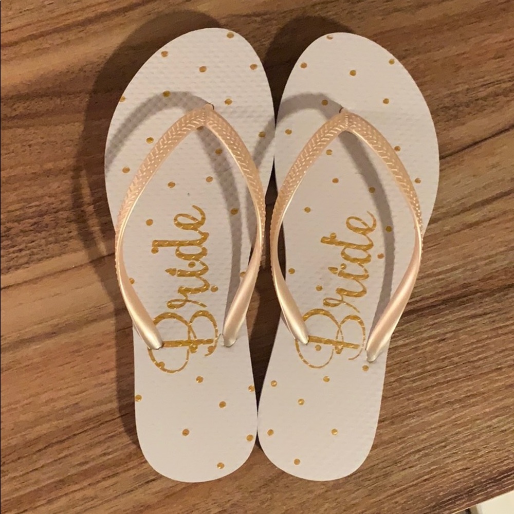 Bride Flip Flops Size 8